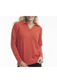 Orientique  Knits Collar Jumper Flame Red